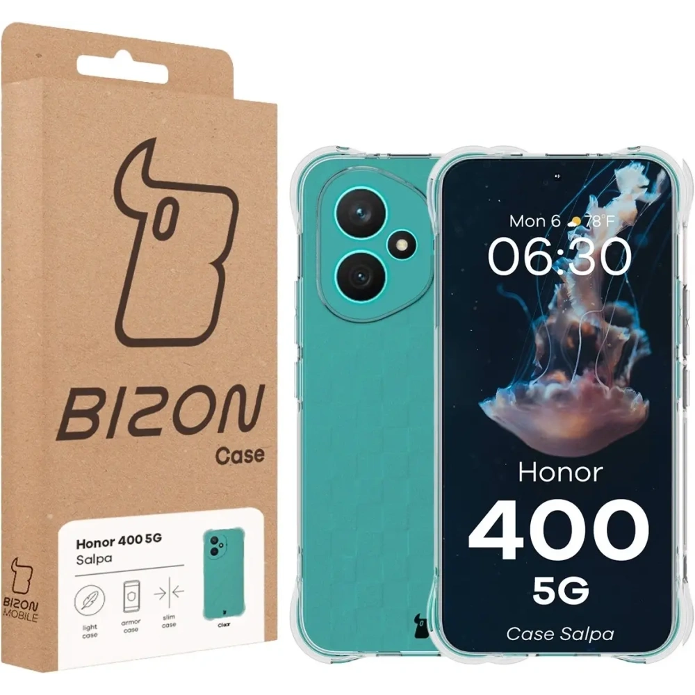 Elastyczne etui Bizon Case Salpa do Honor 400 przezroczyste