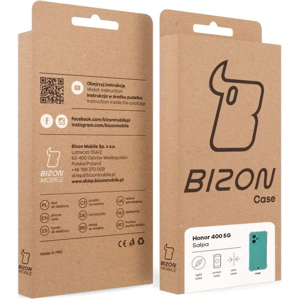 Elastyczne etui Bizon Case Salpa do Honor 400 przezroczyste