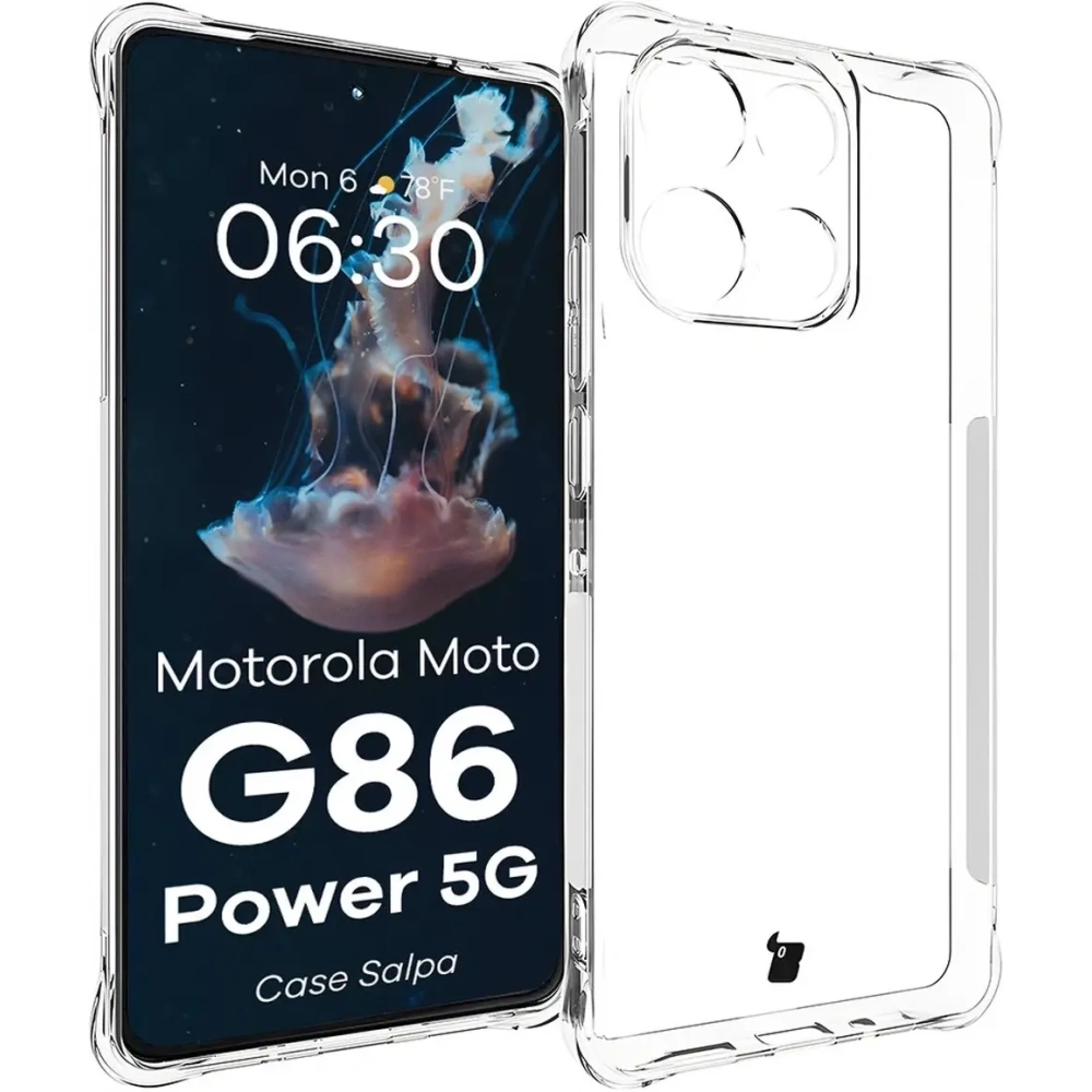Elastyczne etui Bizon Case Salpa do Motorola Moto G86 Power 5G przezroczyste