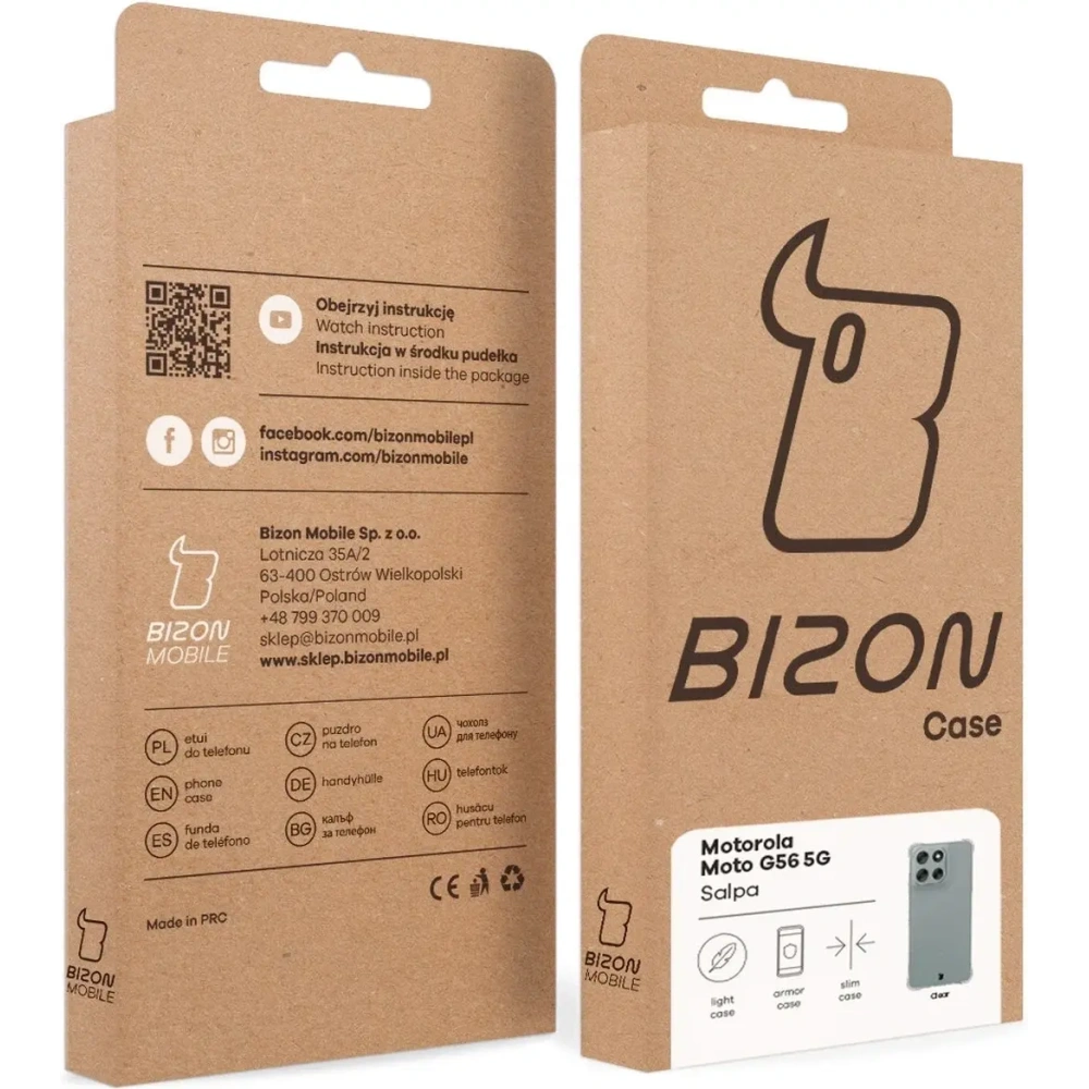 Elastyczne etui Bizon Case Salpa do Motorola Moto G56 5G przezroczyste