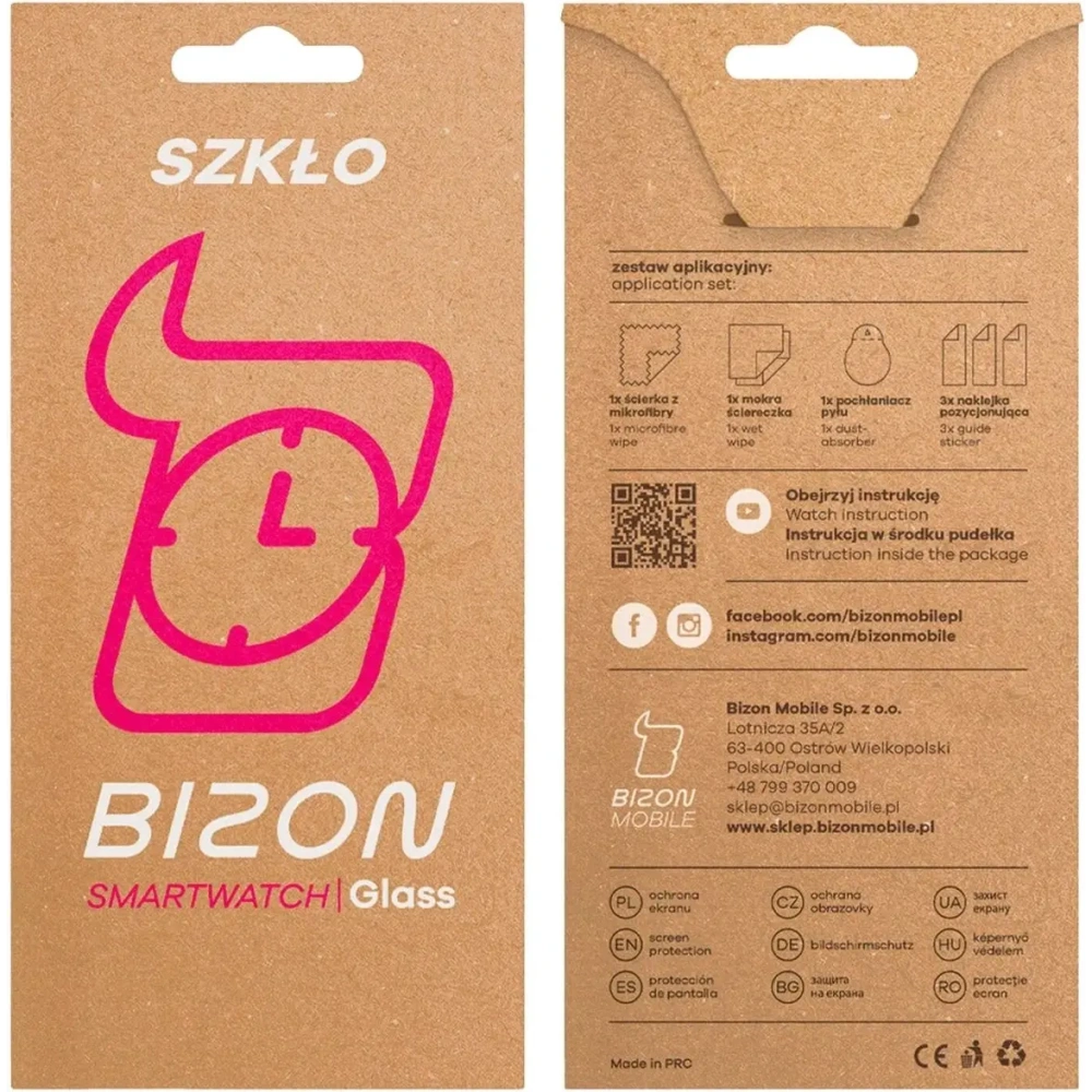 Szkło hartowane na ekran Bizon Glass Watch Clear do Samsung Galaxy Watch 8 Classic 46 mm