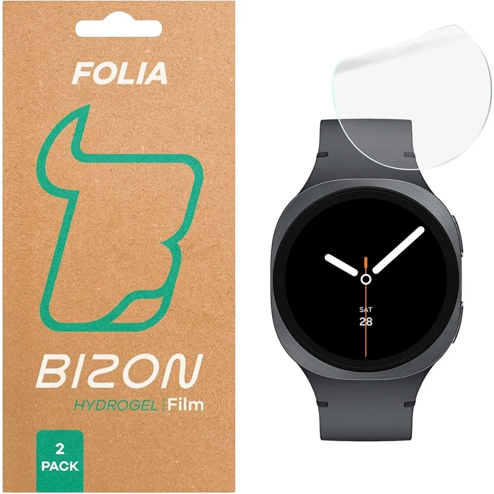 Folia hydrożelowa na ekran Bizon Glass Watch Hydrogel do Samsung Galaxy Watch 8 44 mm [2 PACK]