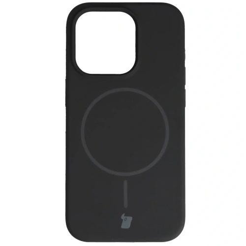 Silikonowe etui z pierścieniem magnetycznym Bizon Soft Case Magnetic do Apple iPhone 14 Pro czarne