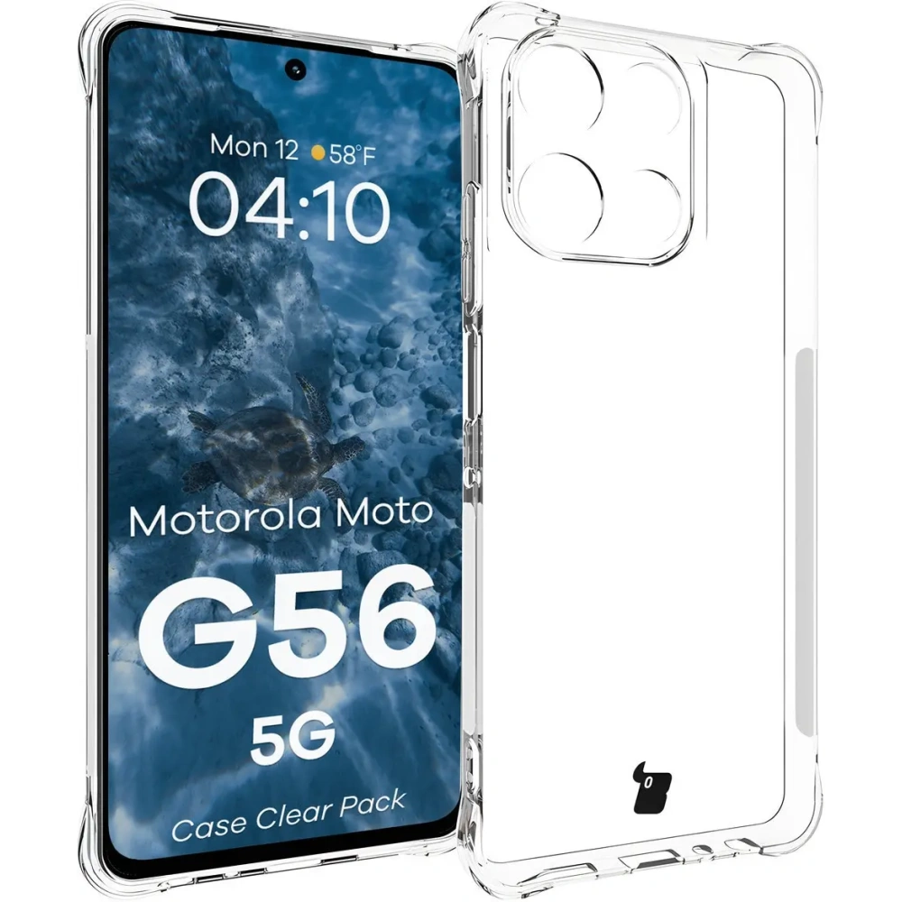 Elastyczne etui + 2x szkło hartowane Bizon Case Clear Pack do Motorola Moto G56 5G