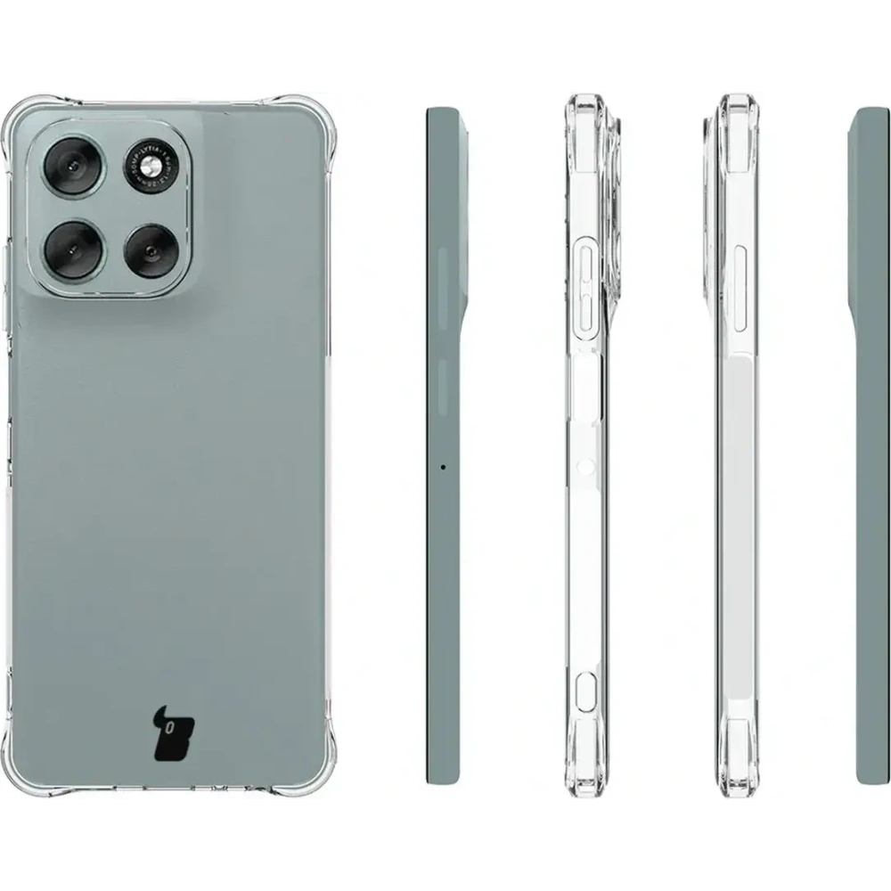 Elastyczne etui + 2x szkło hartowane Bizon Case Clear Pack do Motorola Moto G56 5G