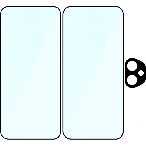 2x szkło na ekran + 1x szkło na aparat Bizon Edge 2 Pack do Honor 400
