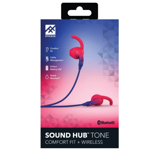 Kup Bezdrátová sluchátka do uší iFrogz Earbuds Hub Tone (námořnická modrá-červená) - IFG014BLURED - {ean13} - Sklep Home Screen