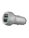 Încărcător auto iFrogz Unique Sync 2x USB 2.4A & 3.0A (argintiu)