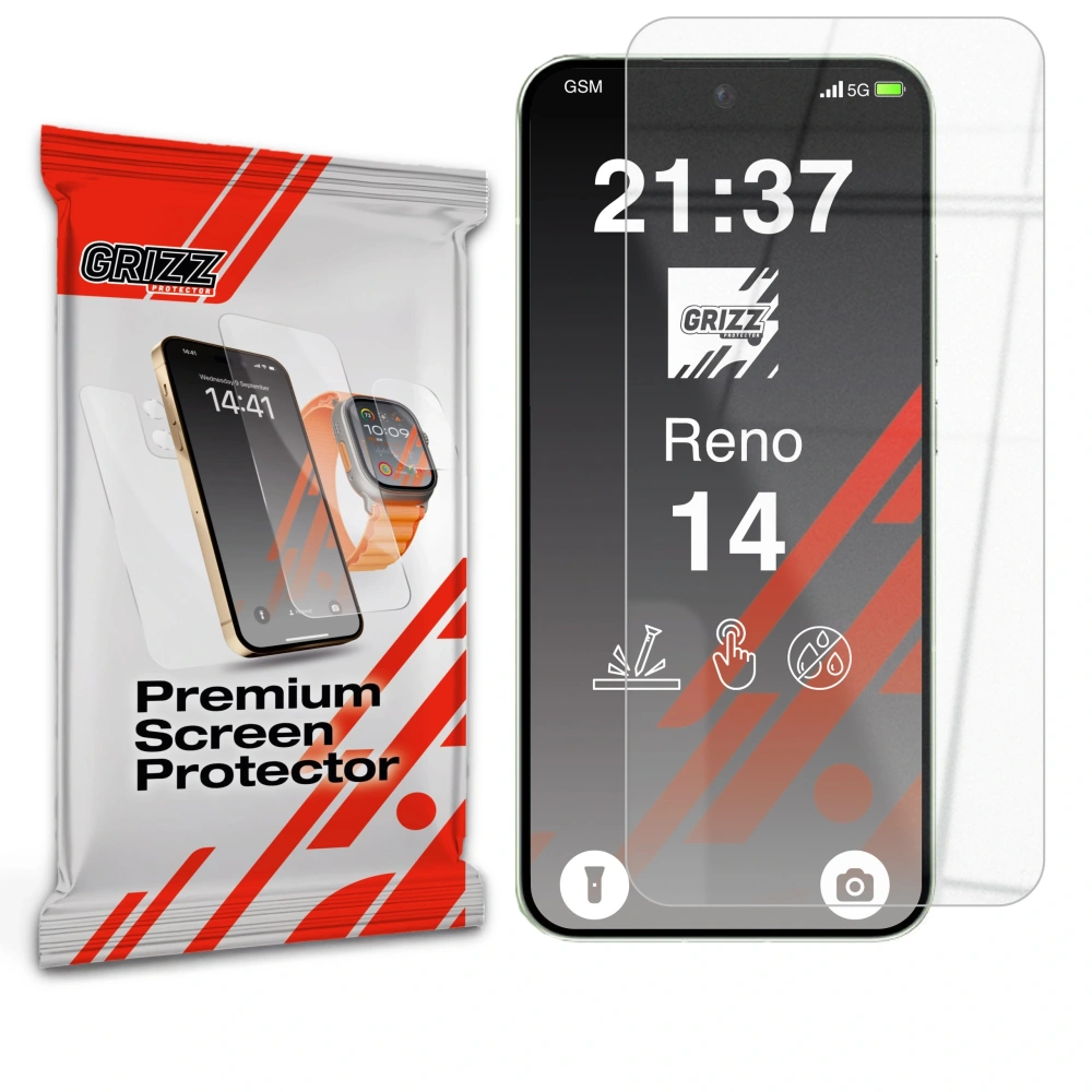 Szkło hybrydowe GrizzGlass HybridGlass do Oppo Reno14