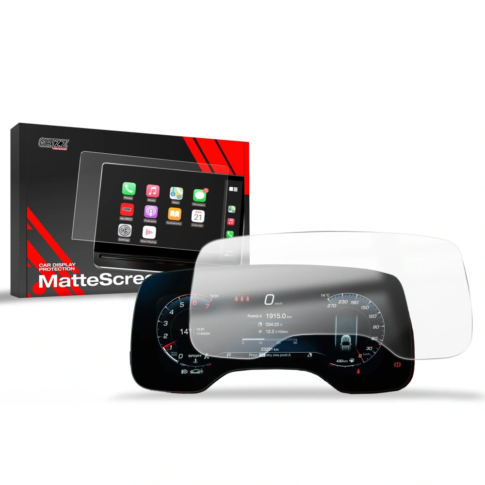 Folia matowa GrizzGlass CarDisplay Protection do Maserati Grecale Virtual Cockpit (2023-2025)