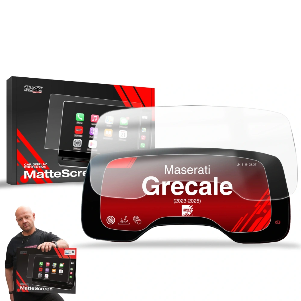 Folia matowa GrizzGlass CarDisplay Protection do Maserati Grecale Virtual Cockpit (2023-2025)