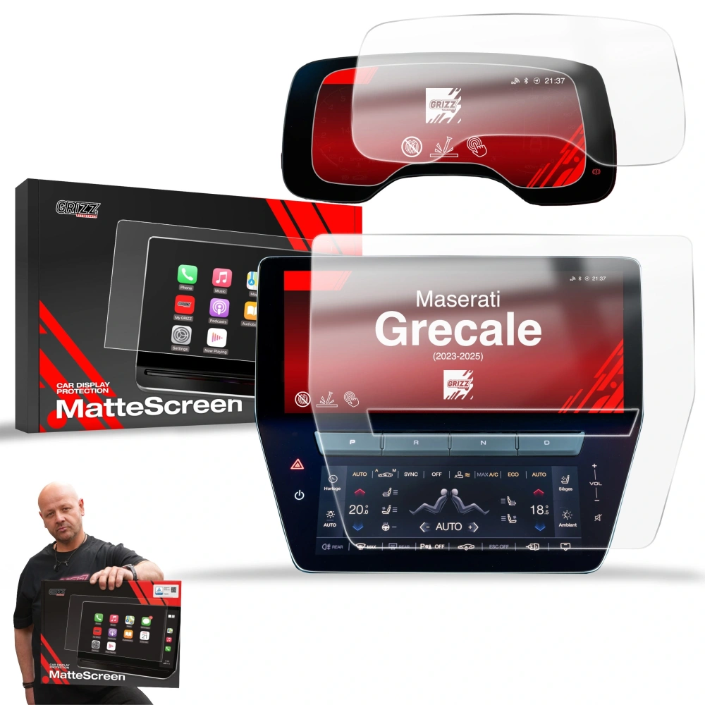 Folia matowa GrizzGlass CarDisplay Protection do Maserati Grecale (2023-2025) [2w1] 