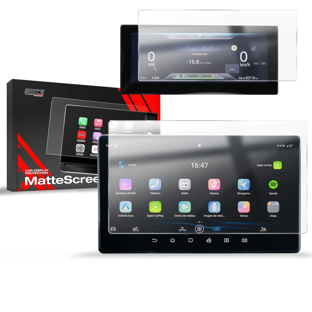 Folia matowa GrizzGlass CarDisplay Protection do BYD ATTO 2 (2025) 12,8" [2w1]