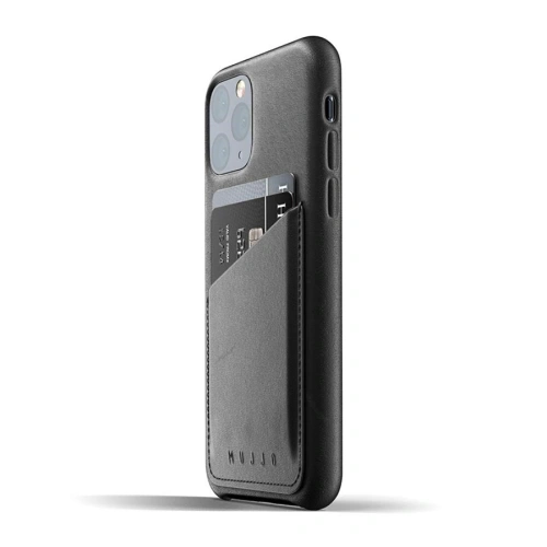 Kup Etui Mujjo Teljes Bőr Pénztárca Tok Apple iPhone 11 Pro Max (fekete) - MUJ003BLK - {ean13} - Sklep Home Screen