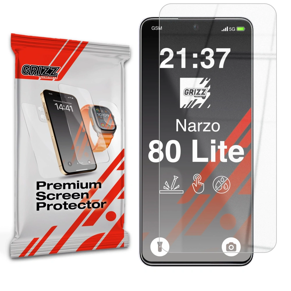 Szkło hybrydowe GrizzGlass HybridGlass do Realme Narzo 80 Lite