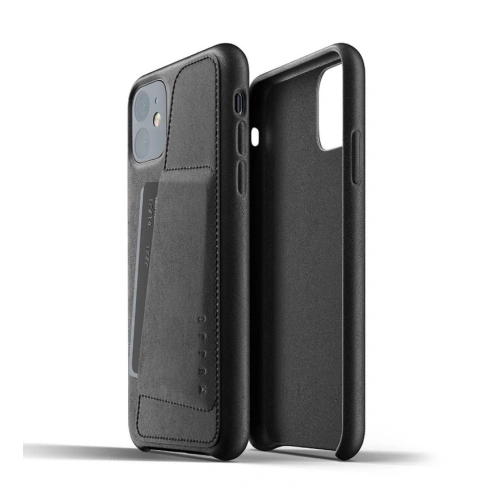 Kup Etui Mujjo Full Leather Wallet Case Apple iPhone 11 (czarne) - MUJ005BLK - {ean13} - Sklep Home Screen