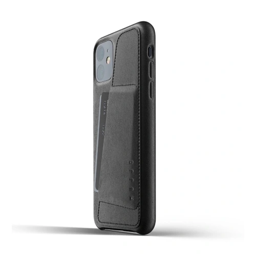 Kup Etui Mujjo Full Leather Wallet Case Apple iPhone 11 (czarne) - MUJ005BLK - {ean13} - Sklep Home Screen