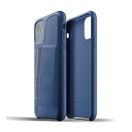 Kup Etui Mujjo Full Leather Wallet Case Apple iPhone 11 (modré) - MUJ006BLU - {ean13} - Sklep Home Screen