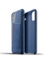 Etui Mujjo Full Leather Wallet Case Apple iPhone 11 (modré)