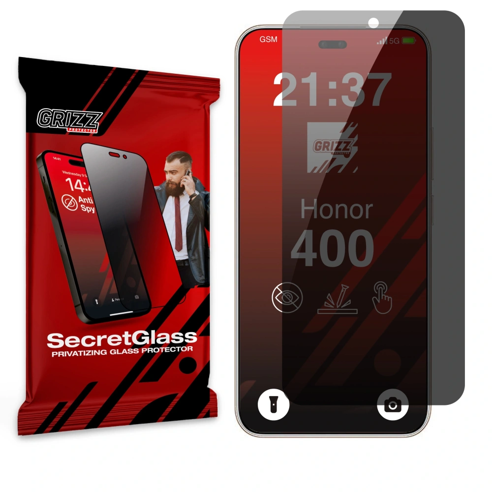 Matowe szkło prywatyzujące GrizzGlass SecretGlass do Honor 400