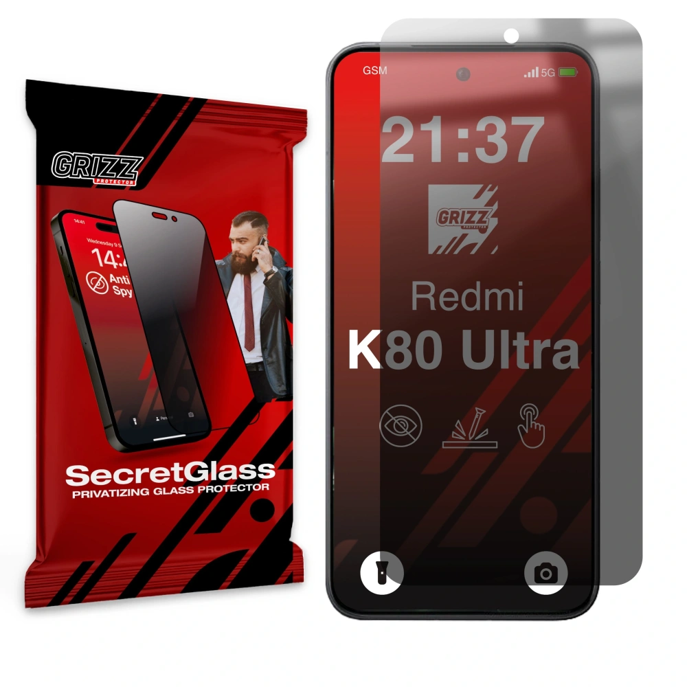 Matowe szkło prywatyzujące GrizzGlass SecretGlass do Xiaomi Redmi K80 Ultra