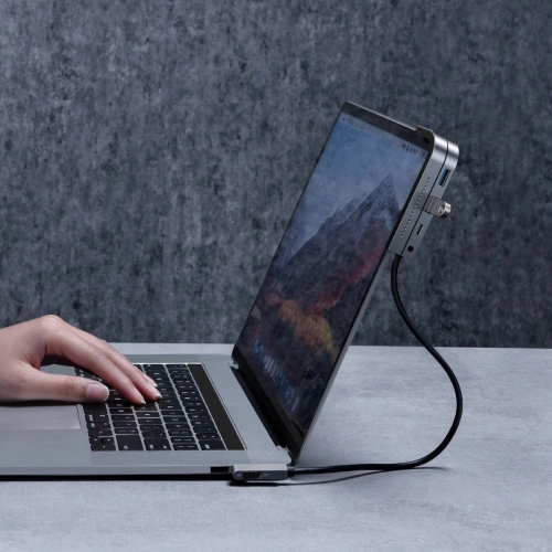 Kup Adaptér 6w1 Baseus Bend Angle, Hub USB-C 2x USB 3.0 + HDMI 4K + microSD + USB-C PD + mini jack 3,5mm (šedý) - BSU1543GRY - {ean13} - Sklep Home Screen
