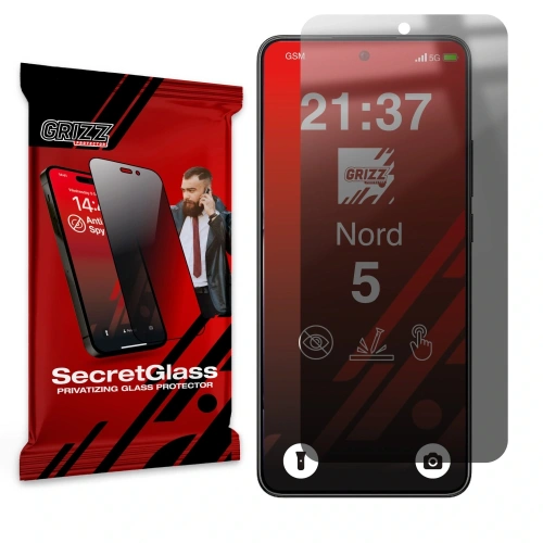 Matowe szkło prywatyzujące GrizzGlass SecretGlass do OnePlus Nord 5