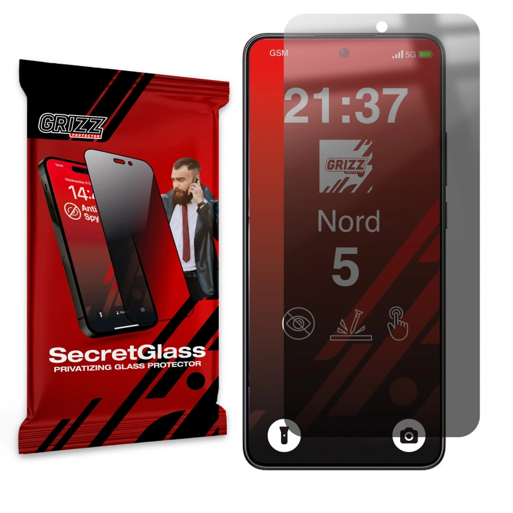Matowe szkło prywatyzujące GrizzGlass SecretGlass do OnePlus Nord 5