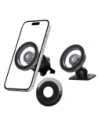 Uchwyt samochodowy na kokpit / do kratki Spigen MFT13 Magnetic MagSafe Dashboard & Vent Car Mount Silver