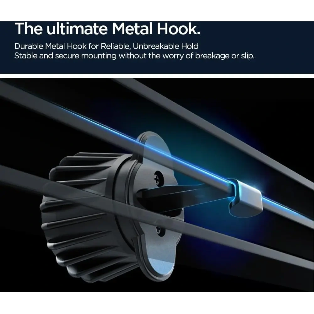 Uchwyt samochodowy na kokpit / do kratki Spigen MFT13 Magnetic MagSafe Dashboard & Vent Car Mount Silver