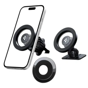 Uchwyt samochodowy na kokpit / do kratki Spigen MFT13 Magnetic MagSafe Dashboard & Vent Car Mount Black