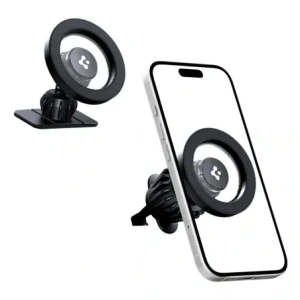 Uchwyt samochodowy na kokpit / do kratki Spigen MFT13 Magnetic MagSafe Dashboard & Vent Car Mount Black