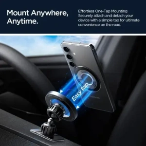 Uchwyt samochodowy na kokpit / do kratki Spigen MFT13 Magnetic MagSafe Dashboard & Vent Car Mount Black
