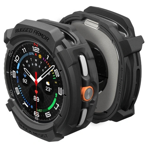 Etui Spigen Rugged Armor do Samsung Galaxy Watch 8 Classic 46mm Matte Black