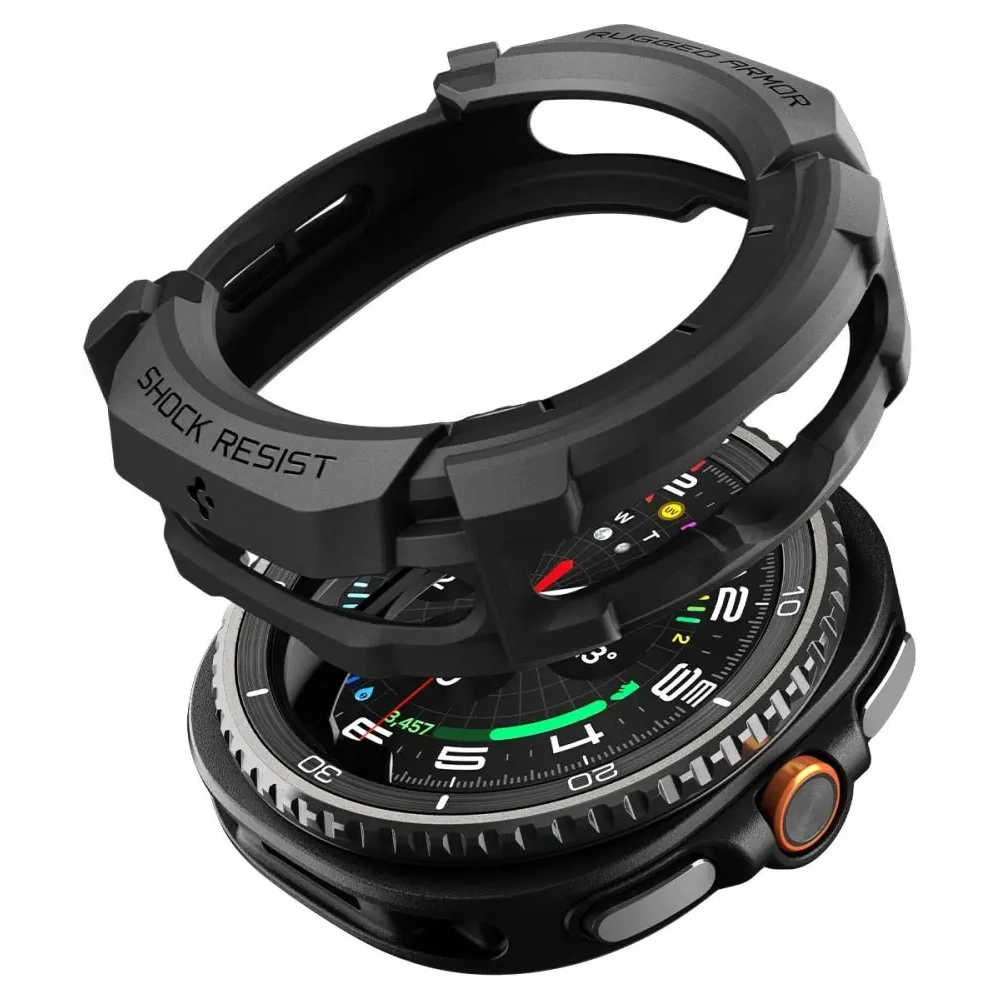 Etui Spigen Rugged Armor do Samsung Galaxy Watch 8 Classic 46mm Matte Black