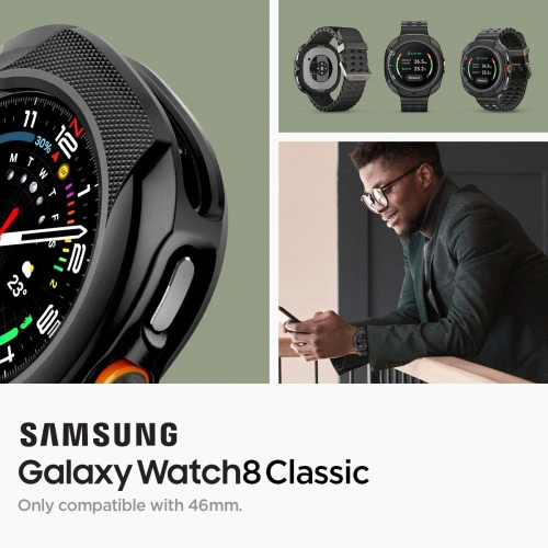Etui Spigen Liquid Air do Samsung Galaxy Watch 8 Classic 46mm Matte Black