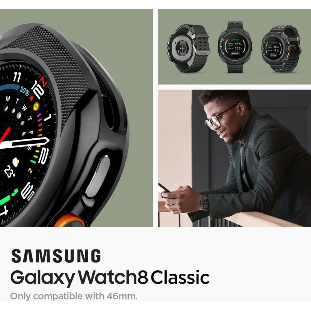 Etui Spigen Liquid Air do Samsung Galaxy Watch 8 Classic 46mm Matte Black