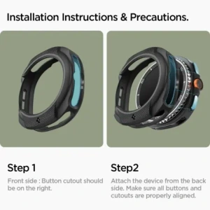 Etui Spigen Liquid Air do Samsung Galaxy Watch 8 Classic 46mm Matte Black