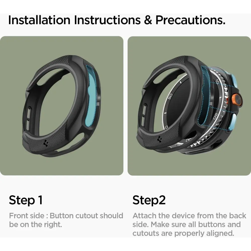 Etui Spigen Liquid Air do Samsung Galaxy Watch 8 Classic 46mm Matte Black