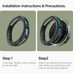 Etui Spigen Liquid Air do Samsung Galaxy Watch 8 44mm Matte Black