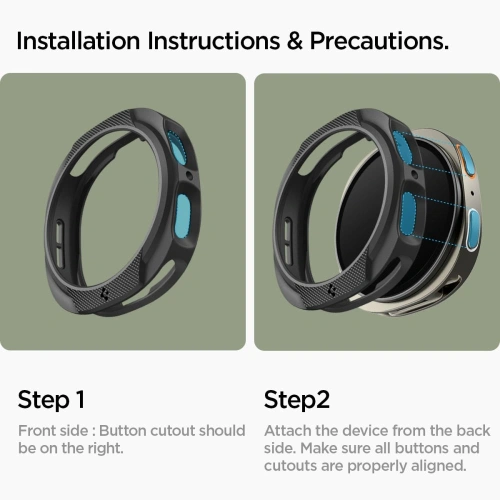 Etui Spigen Liquid Air do Samsung Galaxy Watch 8 44mm Matte Black