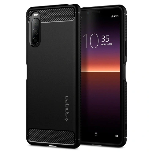 Kup Spigen Tasche Rugged Armor Sony Xperia 10 II Mattschwarz - SPN1170BLK - {ean13} - Sklep Home Screen
