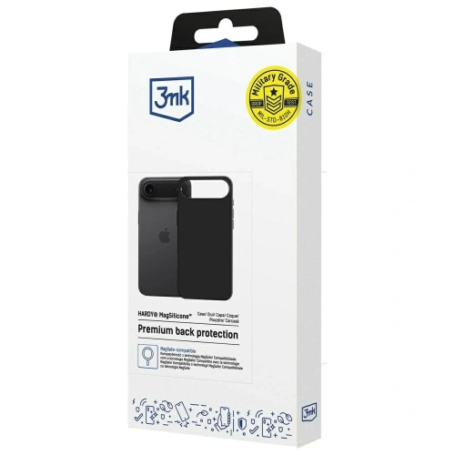Etui 3MK Hardy MagSilicone do Apple iPhone 17 Air grafitowy