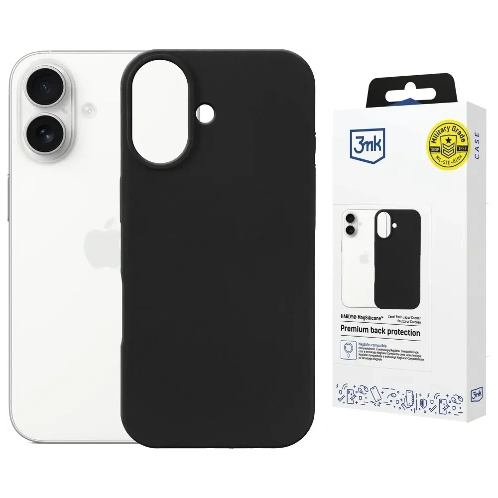 Etui 3MK Hardy MagSilicone do Apple iPhone 17 grafitowy