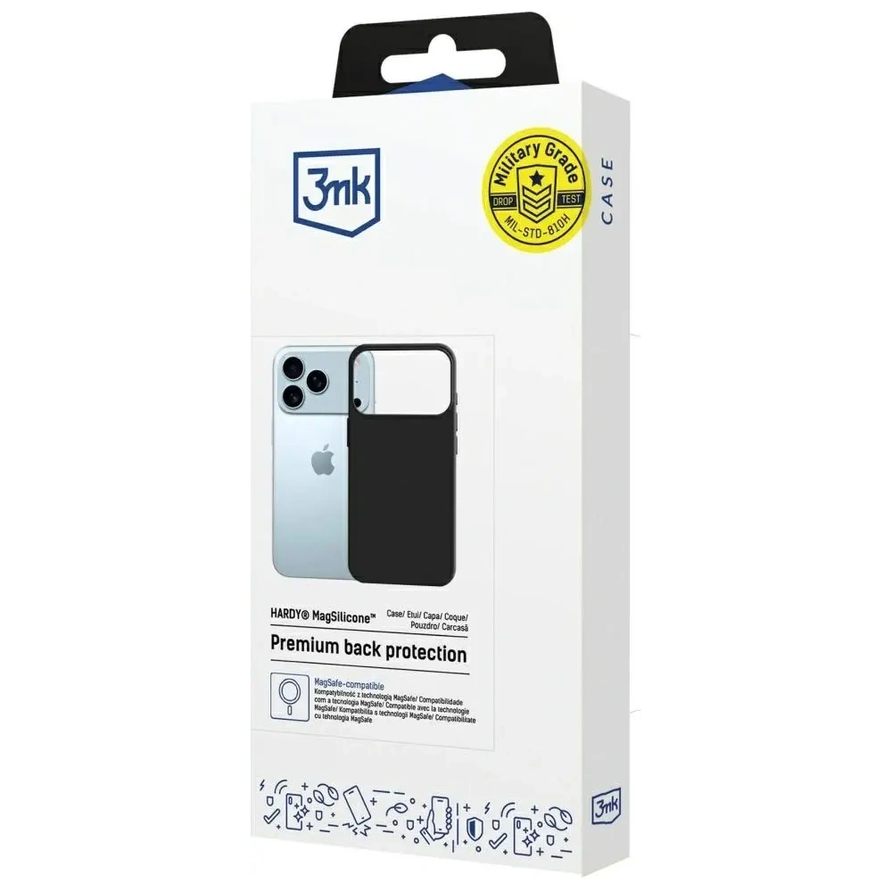 Etui 3MK Hardy MagSilicone do Apple iPhone 17 Pro Max grafitowy