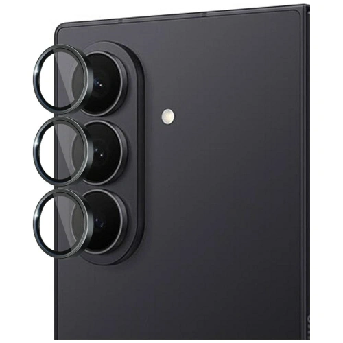 Szkło hybrydowe na obiektyw aparatu 3MK Lens Protection Pro do Samsung Galaxy Z Fold7 czarny