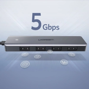 Adapter 4w1 UGREEN Hub USB-C do 4x USB 3.0 + micro USB