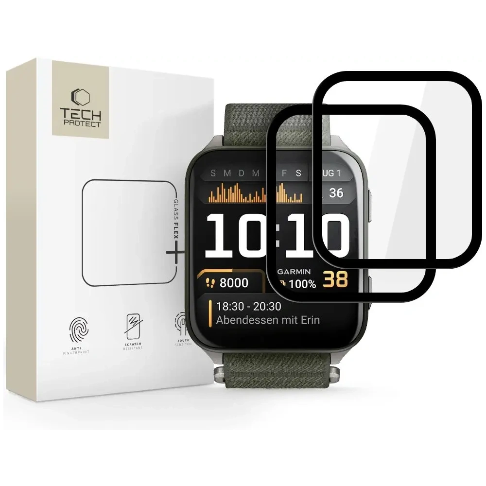 Szkło hybrydowe Tech-Protect Glass Flex+ do Garmin Venu X1 Black [2 PACK]