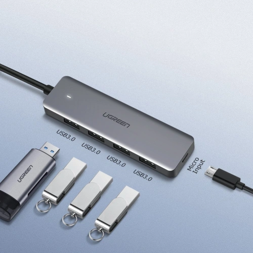 Buy Adapter 4in1 UGREEN Hub USB-C to 4x USB 3.0 + micro USB - UGR293 - {ean13} - Home Screen Store Europe