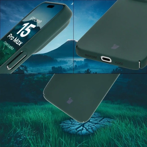 Etui Bizon Case Łupka do Apple iPhone 15 Pro Max zielone
